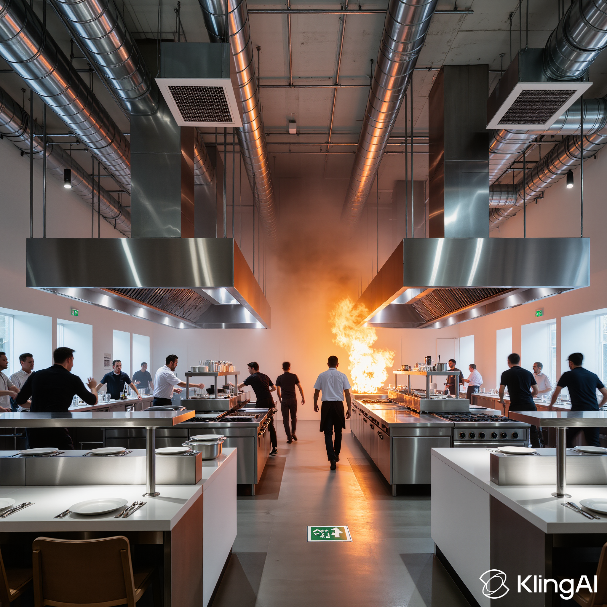 Risque incendie cuisine professionnelle